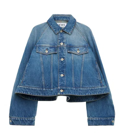 Loewe Trapeze Denim Jacket In Blue