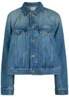 Loewe Women Trapeze Denim Jacket In Multi