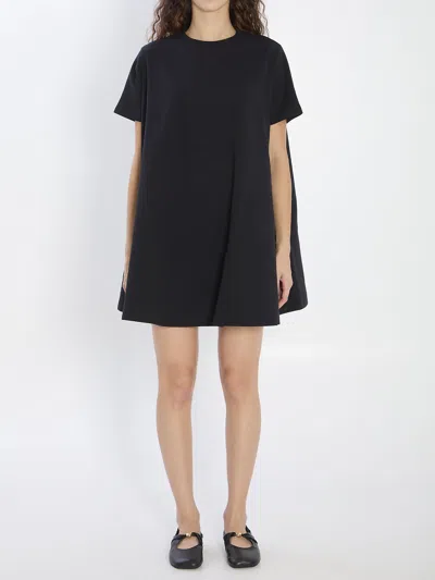 Loewe Trapeze Cotton-blend Jersey Mini Dress In Black