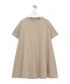 Loewe Trapeze Dress In Cotton Blend In Neutral