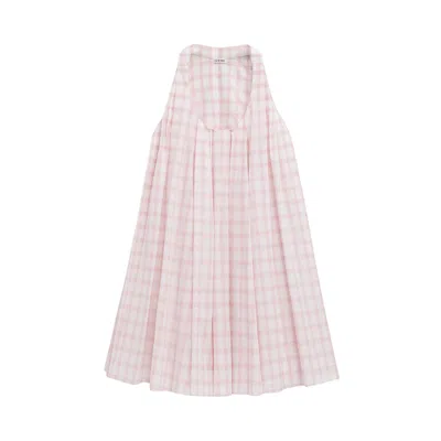 Pre-owned Loewe Trapeze Dress 'white/pink' | Women's Size 38