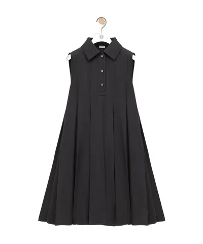 Loewe Trapeze Elastic Viscose Dress In Black