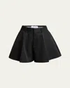 Loewe Trapeze Flared Mini Shorts In Black