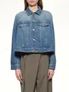 Loewe Women Trapeze Denim Jacket In Blue