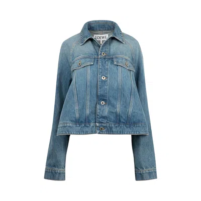 Pre-owned Loewe Trapeze Jacket 'denim Blue' | Women's Size 34