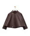 Loewe Trapeze Jacket In Nappa Lambskin In Brown