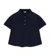 Loewe Womens Dark Navy Trapeze Cropped Cotton Polo Shirt In Blue