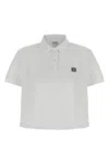 Loewe Anagram Embroidered Trapeze Polo T-shirt In White