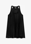 Loewe Mini Abito In Raso Nero Donna In Black