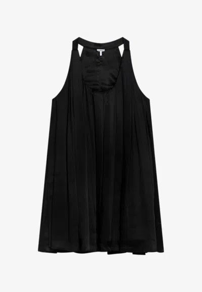LOEWE TRAPEZE SATIN MINI DRESS