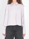 Loewe Anagram Trapeze Cropped Shirt In White
