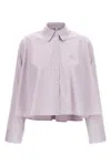 Loewe Anagram Embroidered Trapeze Shirt In Purple