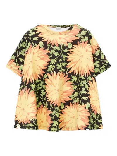 Loewe Trapeze Short-sleeve T-shirt In Brown