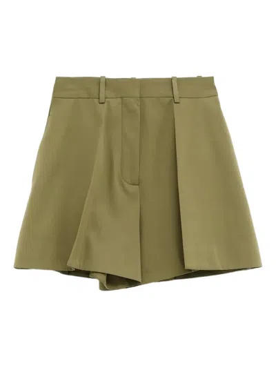 Loewe Trapeze Tailored Shorts In Green