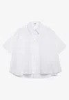 Loewe Logo-embroidered Cotton-poplin Shirt In White