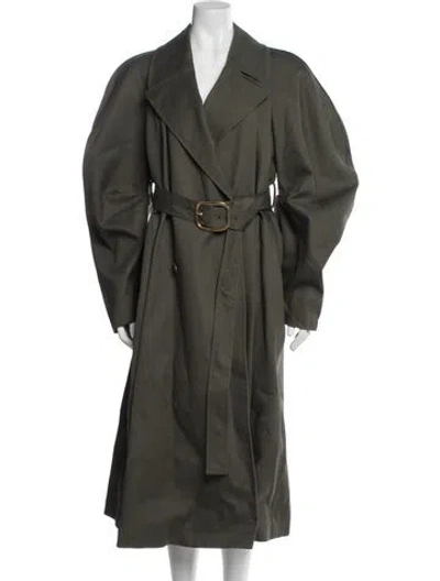Pre-owned Loewe Trench Coat In Gray