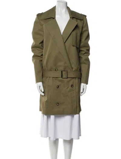 Pre-owned Loewe Trench Coat In Green