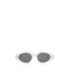 Loewe Triangle Slim Sunglasses In White