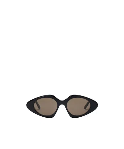 Loewe Triangle Slim Sunglasses In Black