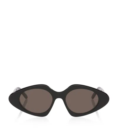 Loewe Triangle Slim Sunglasses In Black