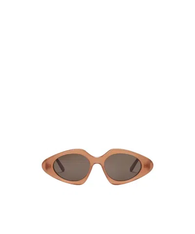 Loewe Triangle Slim Sunglasses In Brown
