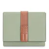 Loewe Trifold Calfskin Wallet - Rosemary/tan In Pink