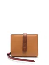 Loewe Trifold Grained-leather Wallet In Brown