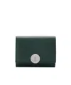 Loewe Leather Pebble Wallet In Green