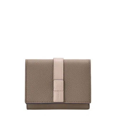 Loewe Trifold Wallet In Soft Grained Calfskin In Brown