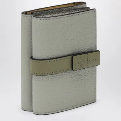 Loewe Trifold Wallet Shell Grey/eucalyptus/butter In Leather Women