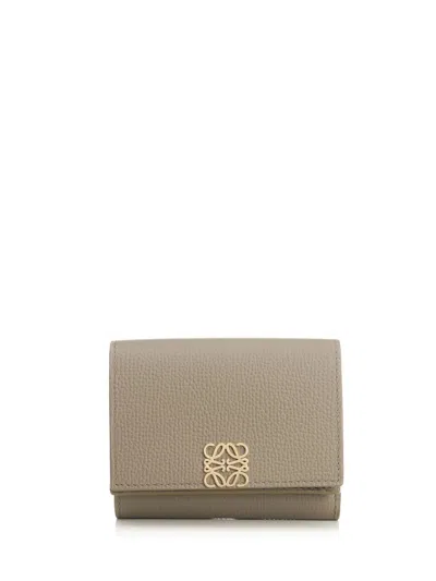 Loewe Trifold Wallet Wallets Beige In Neutral