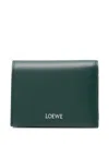 Loewe Trifold Zip Wallet In Green