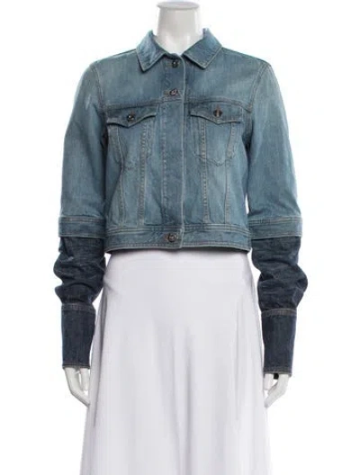 Pre-owned Loewe Trompe L'oeil Denim Jacket In Blue