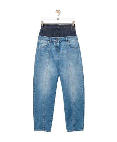 Loewe Trompe L'oeil Jeans In Denim In Blue