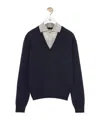 Loewe Trompe L'oeil Sweater In Wool And Silk In Black