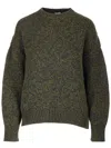 Loewe Trompe L'oeil Sweater Knitwear Green In Green