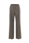 Loewe High-rise Wool Wide-leg Pants In Green