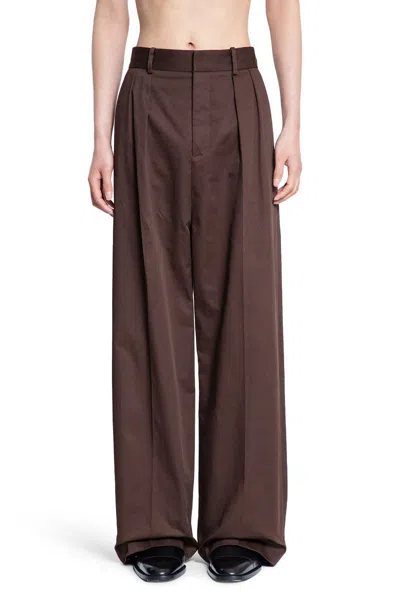 Loewe Trousers In Brown