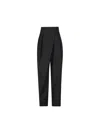 Loewe Wide-leg Wrap Wool Pants In Black