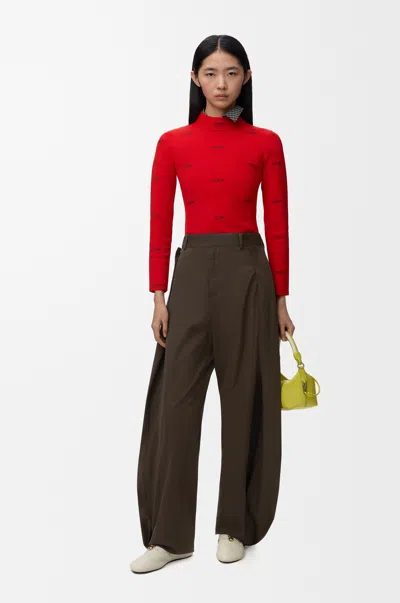 Loewe Trousers In Cotton And Silk Size: 44 For Woman In Multi