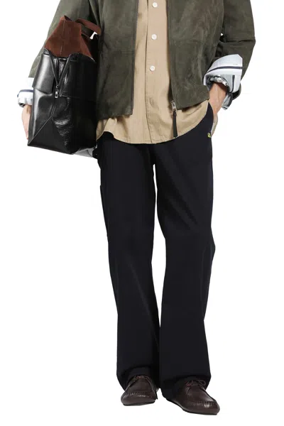 Loewe Trousers In Cotton In Blue