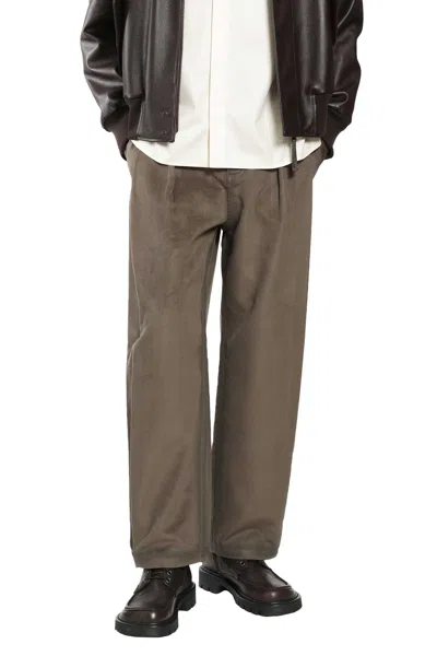 Loewe Trousers In Moleskin In Brown