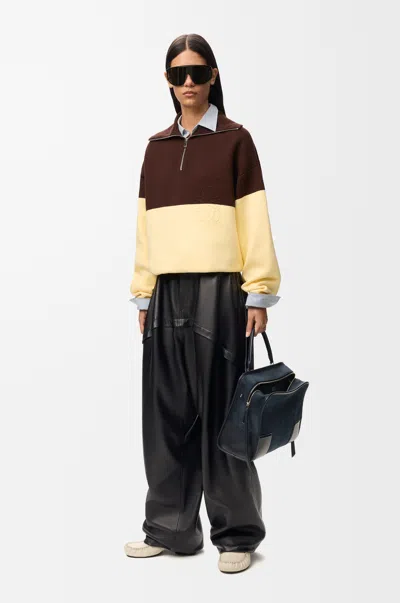Loewe Trousers In Nappa Lambskin Size: 38 For Woman In Brown