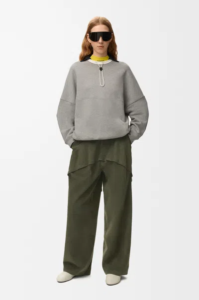 Loewe Trousers In Suede Size: 34 For Woman In Green