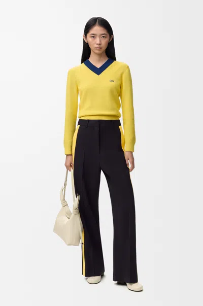 Loewe Trousers In Viscose And Wool Blend Size: 44 For Woman In Multi
