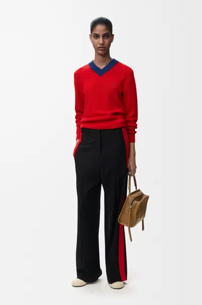 Loewe Trousers In Viscose And Wool Blend Size: 44 For Woman In Animal Print
