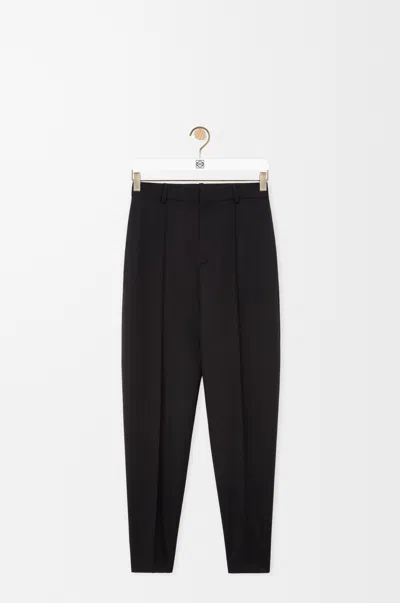 Loewe Trousers In Wool Size:32 For Woman In Black