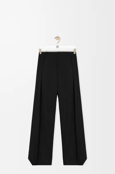 Loewe Trousers In Wool Size:40 For Woman In Black