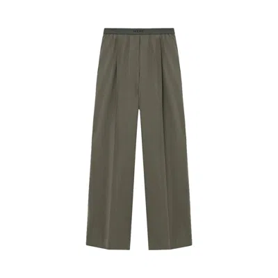 Pre-owned Loewe Trousers 'khaki Green' | Women's Size L