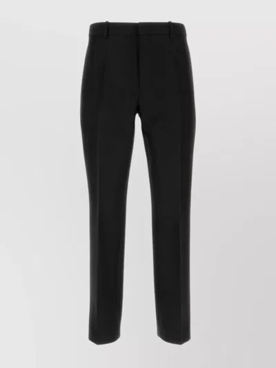 Loewe Trousers Wool Blend Back Pockets In Black
